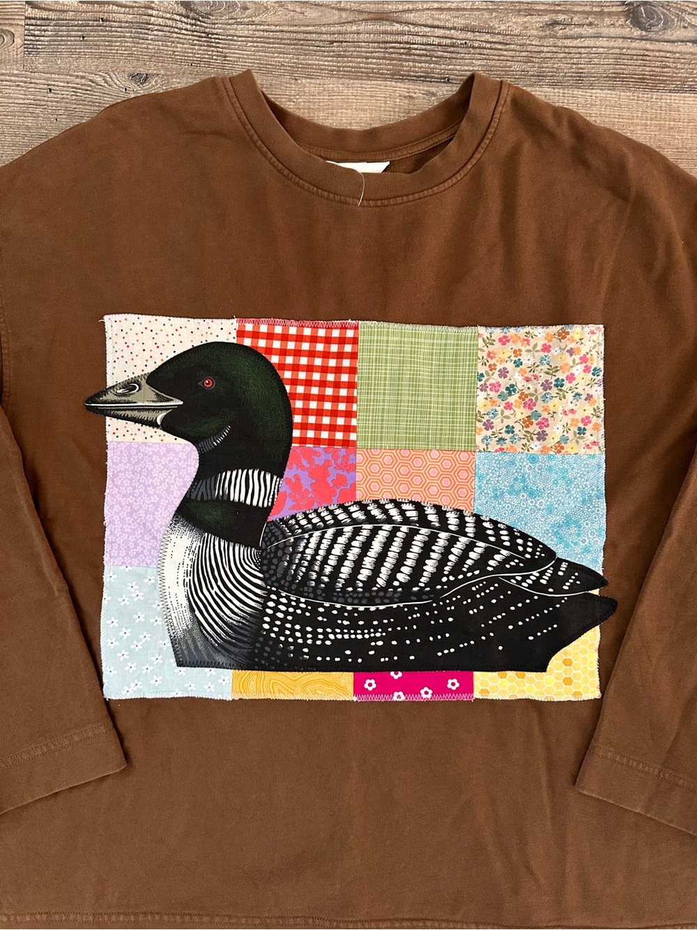 Upcycled Patchwork Loon Sweater - Picture 4 of 5